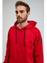 Sam 73 Червен мъжки суитшърт с цип и качулка SAM73 Beryl