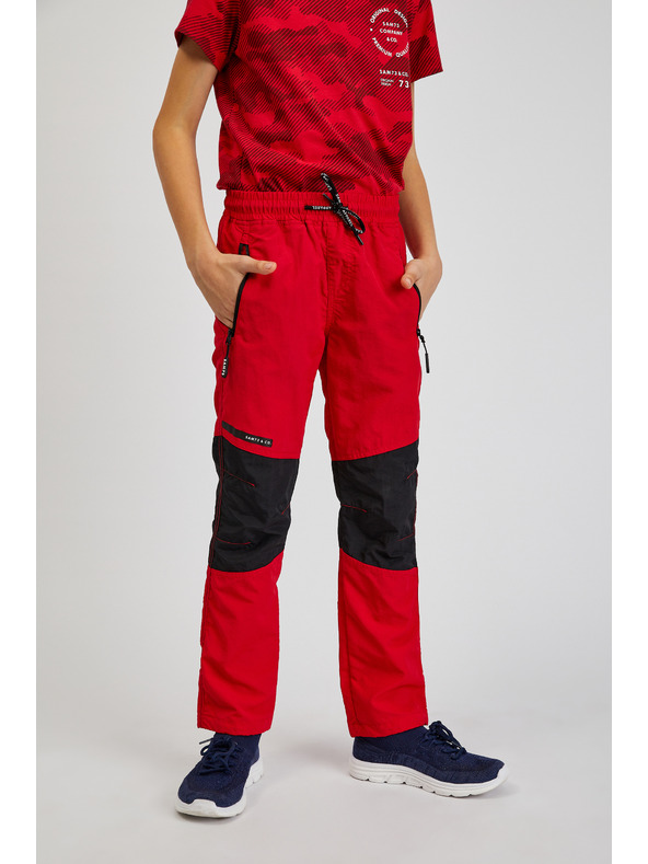 Sam 73 Черно-червени детски спортни панталони SAM73 Jonathan
