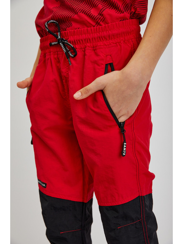 Sam 73 Черно-червени детски спортни панталони SAM73 Jonathan