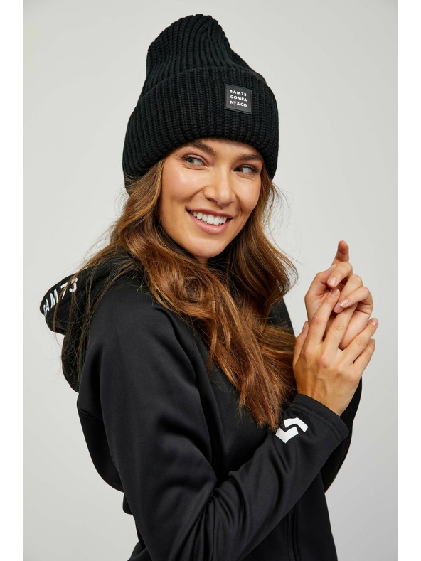 Sam 73 Черна зимна шапка с ребра SAM 73 Dublin