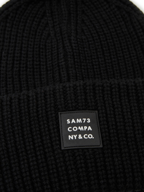 Sam 73 Черна зимна шапка с ребра SAM 73 Dublin