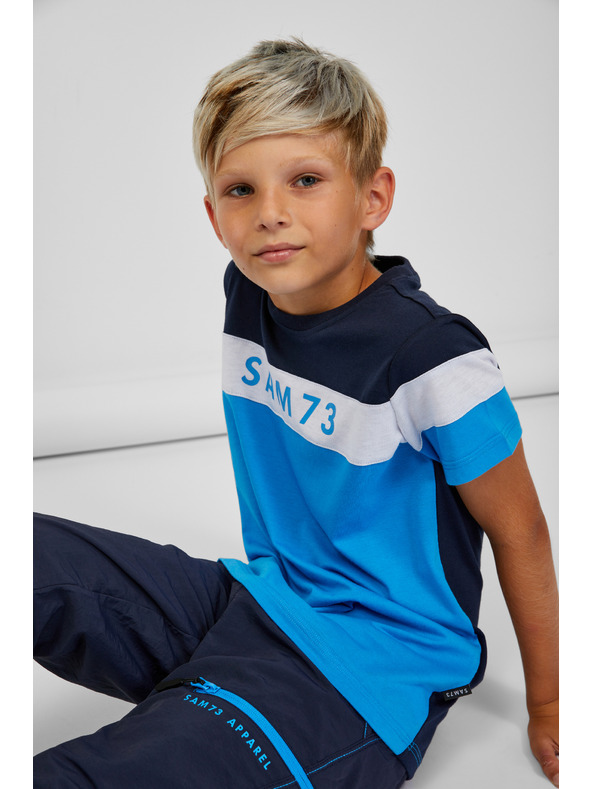 Sam 73 Синя тениска за момчета SAM 73 Kallan