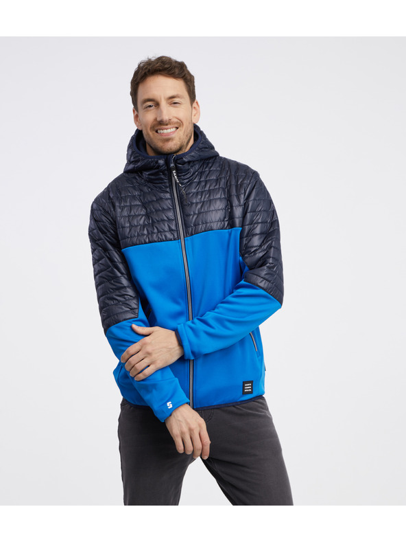 Sam 73 Черно-синьо мъжко олекотено ватирано яке SAM 73 Vader