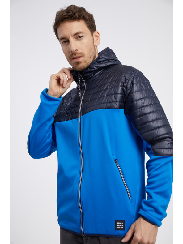 Sam 73 Черно-синьо мъжко олекотено ватирано яке SAM 73 Vader