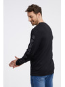 Sam 73 Черна мъжка тениска с дълъг ръкав SAM 73 Regulus