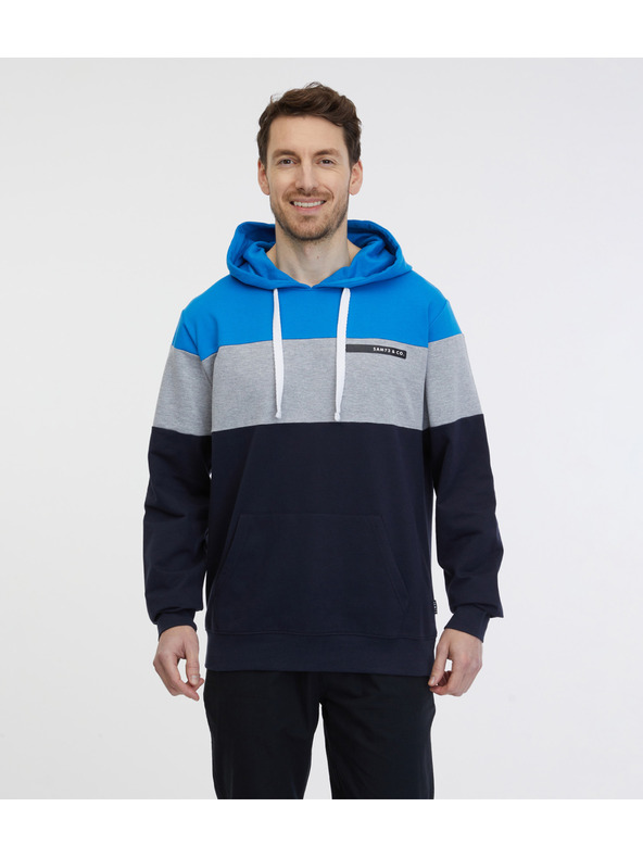 Sam 73 Синьо-черно мъжко яке с качулка SAM 73 Gerado