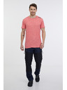 Sam 73 Коралова мъжка тениска на райета SAM 73 Fortunato