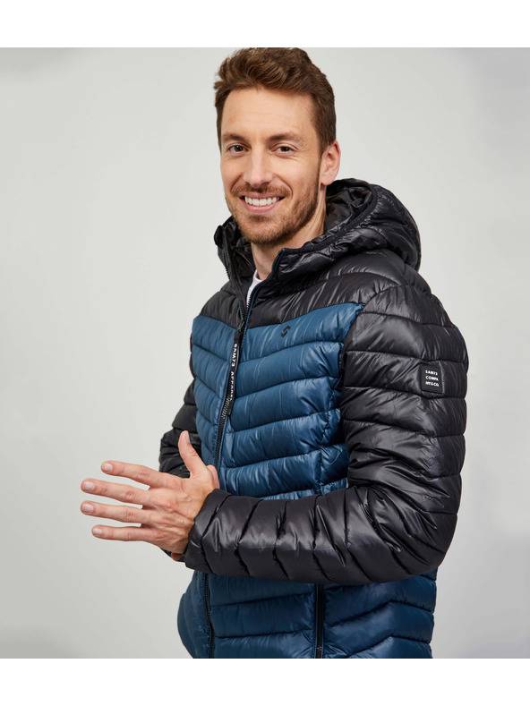 Sam 73 Черно-синьо мъжко ватирано яке SAM 73 Ulrik