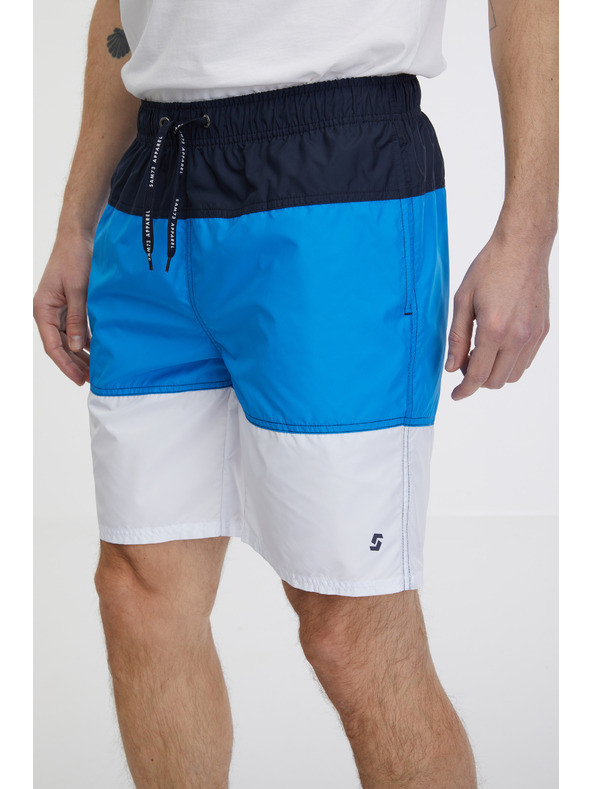 Sam 73 Бяло и синьо мъжки бански на райета SAM 73 Dion