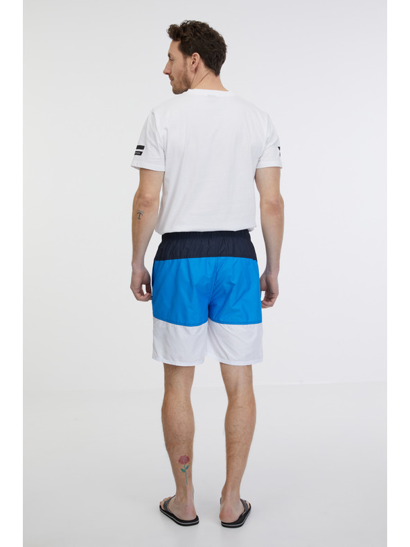 Sam 73 Бяло и синьо мъжки бански на райета SAM 73 Dion