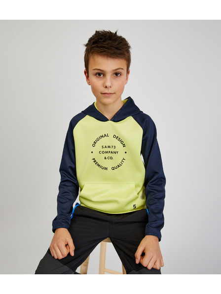 Sam 73 Синьо и жълто момчешко качулка SAM73 Draco