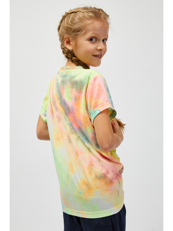 Sam 73 Тюркоазена и жълта шарена тениска за момичета SAM73 Auriga