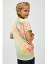 Sam 73 Тюркоазена и жълта шарена тениска за момичета SAM73 Auriga