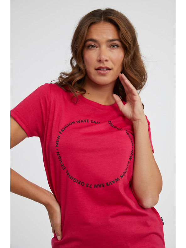 Sam 73 Тъмнорозова дамска тениска SAM 73 Doris
