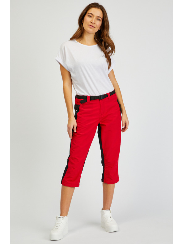 Sam 73 Черно-червен дамски панталон с подвижен крачол SAM73 Aries