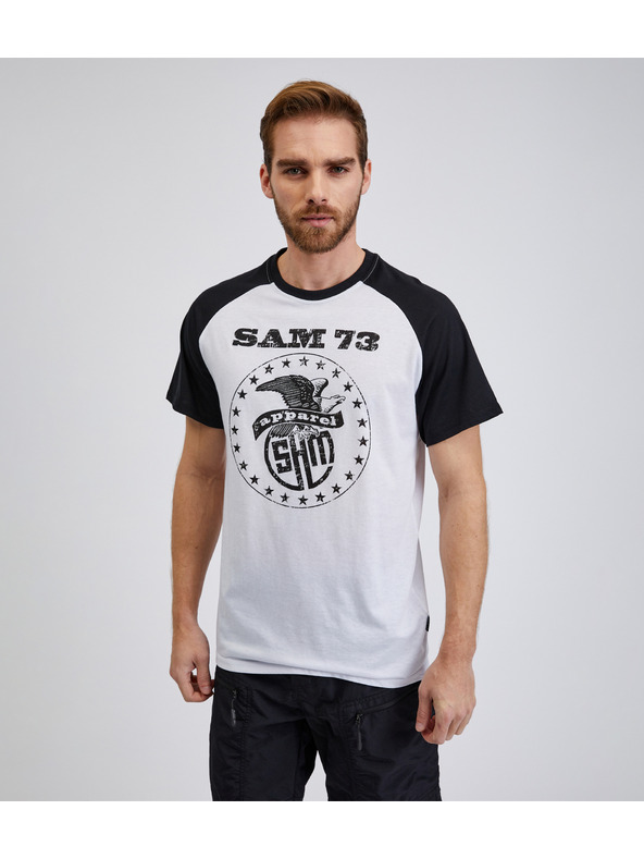 Sam 73 Бяла мъжка тениска SAM 73 Jordan