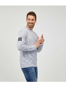 Sam 73 Светлосива мъжка тениска на райета SAM 73