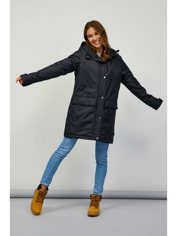 Sam 73 Черно дамско палто SAM 73 Elisa