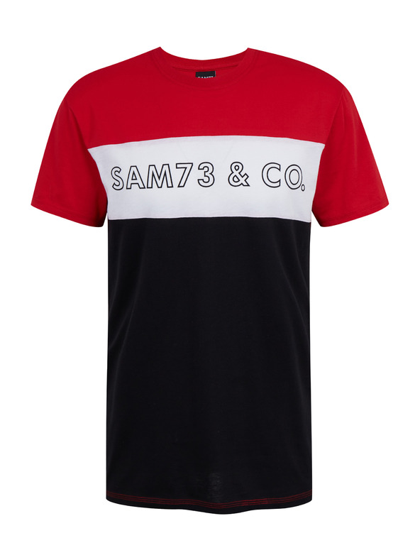 Sam 73 Черно-червена мъжка тениска SAM 73 Seamus