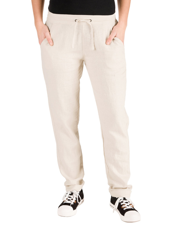 Sam 73 Кремави дамски ленени панталони SAM 73