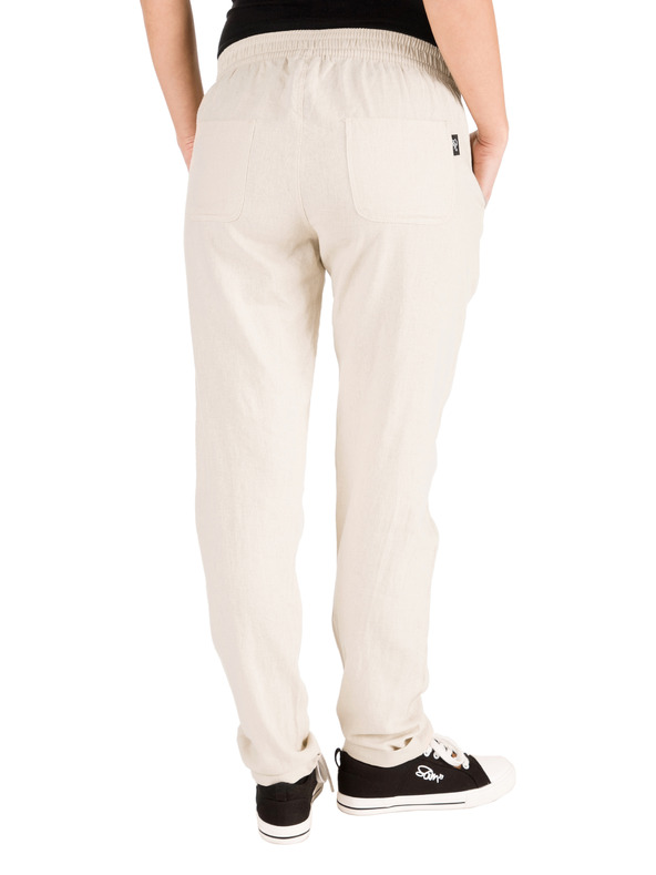 Sam 73 Кремави дамски ленени панталони SAM 73