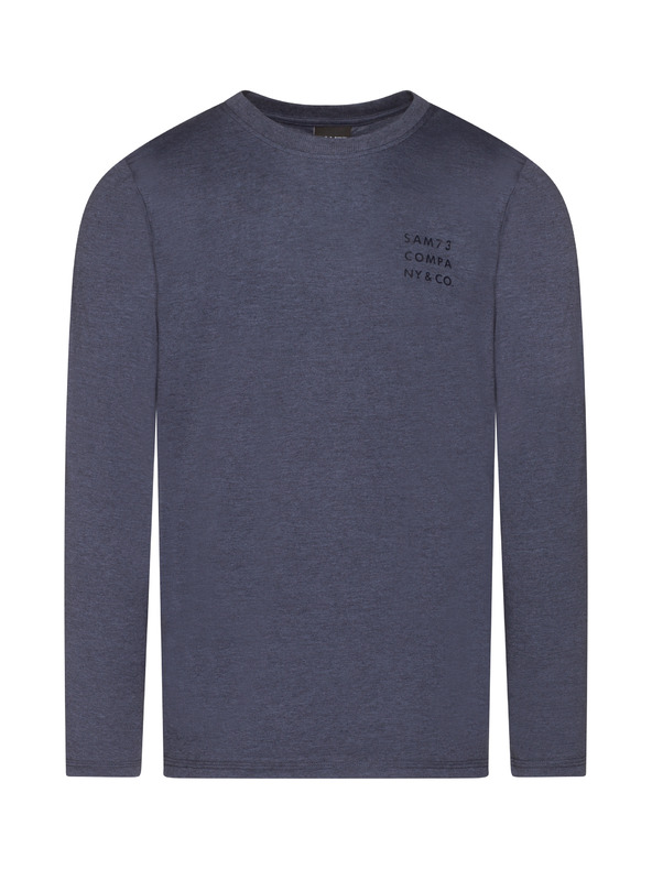 Sam 73 Тъмно синя мъжка тениска на райета SAM 73