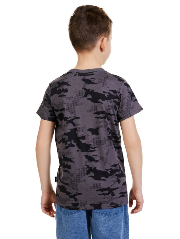 Sam 73 Тъмно сива тениска за момчета с шарка SAM 73 Kelvin