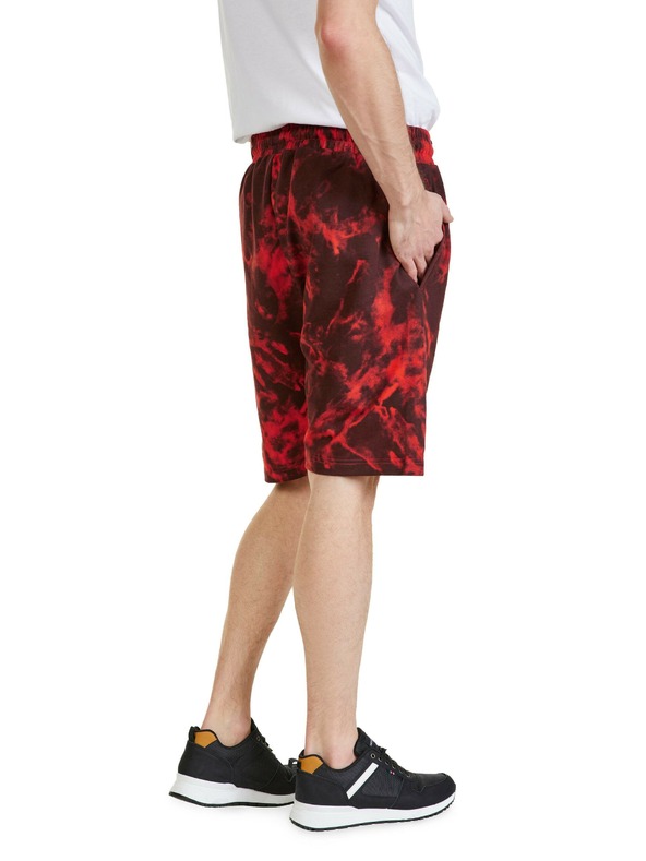Sam 73 Червени мъжки шарени къси панталони SAM 73 Benedict