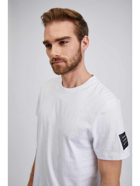 Sam 73 Бяла мъжка тениска SAM 73 Freddie