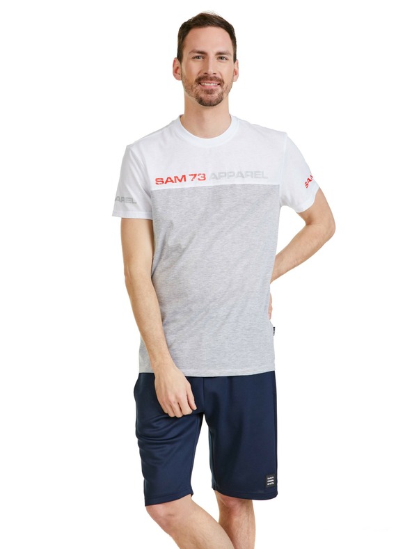 Sam 73 Бяла мъжка тениска SAM 73 Malcolm