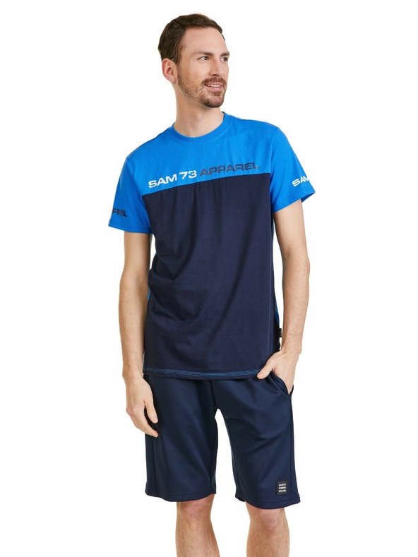 Sam 73 Синя мъжка тениска SAM 73 Malcolm