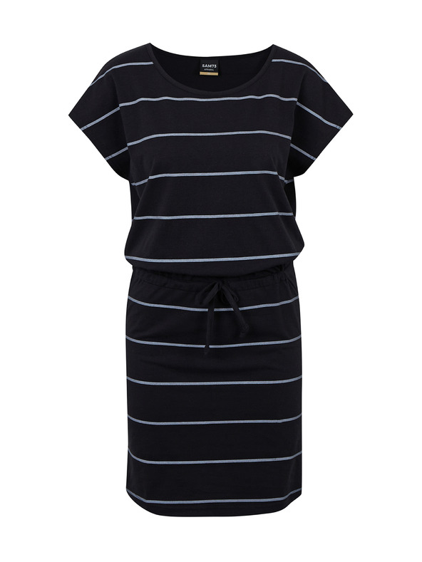 Sam 73 Черна дамска рокля на райета SAM 73 Francine