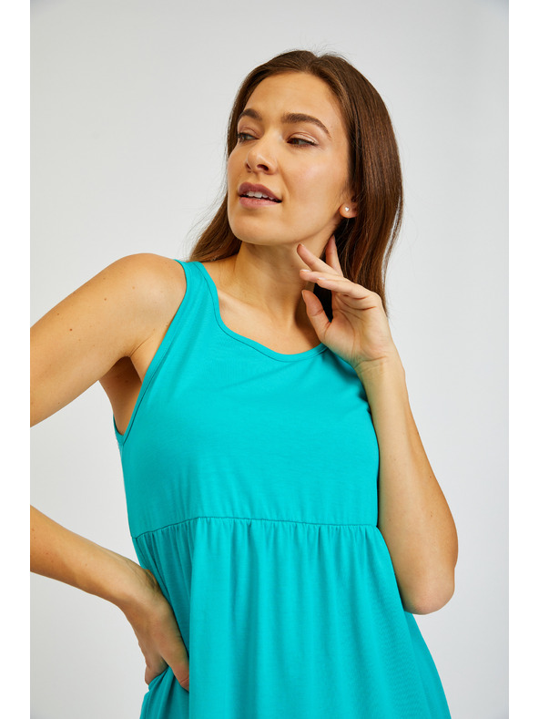 Sam 73 Тюркоазена дамска лятна рокля с волан SAM 73 Chantal