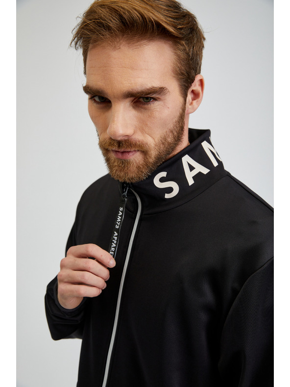 Sam 73 Черен мъжки суитчър с цип SAM73 Stephen