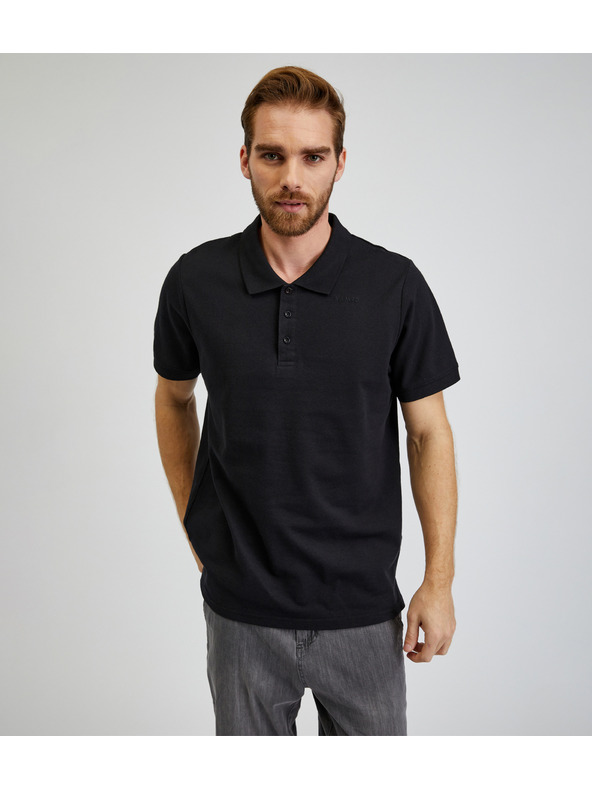 Sam 73 Черна мъжка памучна поло риза SAM73 Chryz