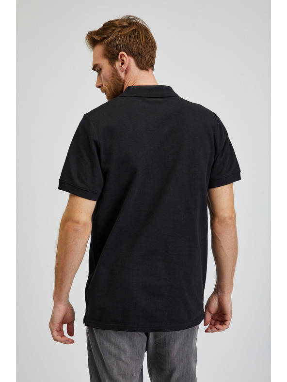 Sam 73 Черна мъжка памучна поло риза SAM73 Chryz