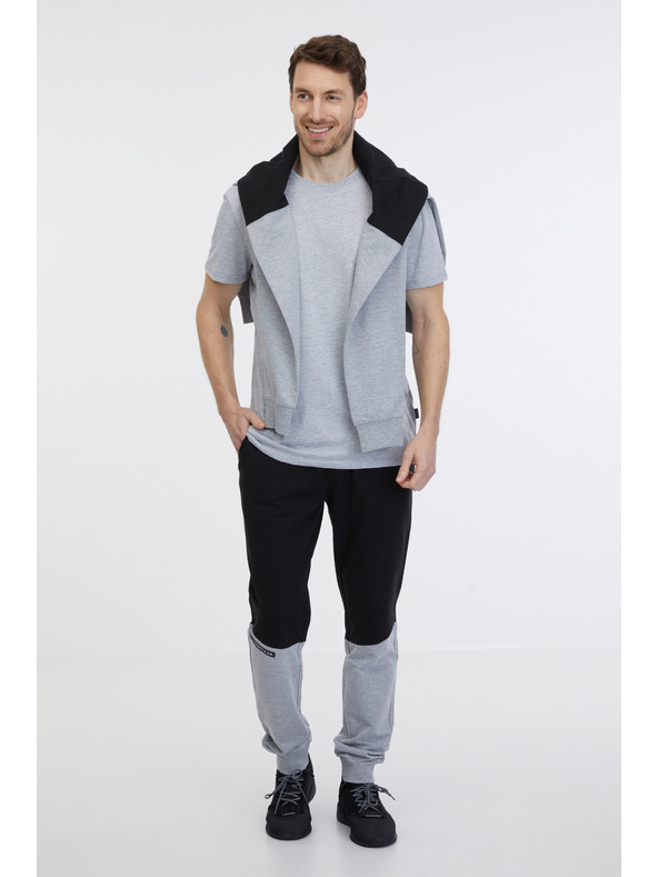 Sam 73 Светлосива мъжка тениска с тен SAM 73 Fabio