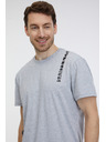 Sam 73 Светлосива мъжка тениска с тен SAM 73 Fabio