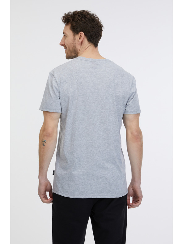 Sam 73 Светлосива мъжка тениска с тен SAM 73 Fabio