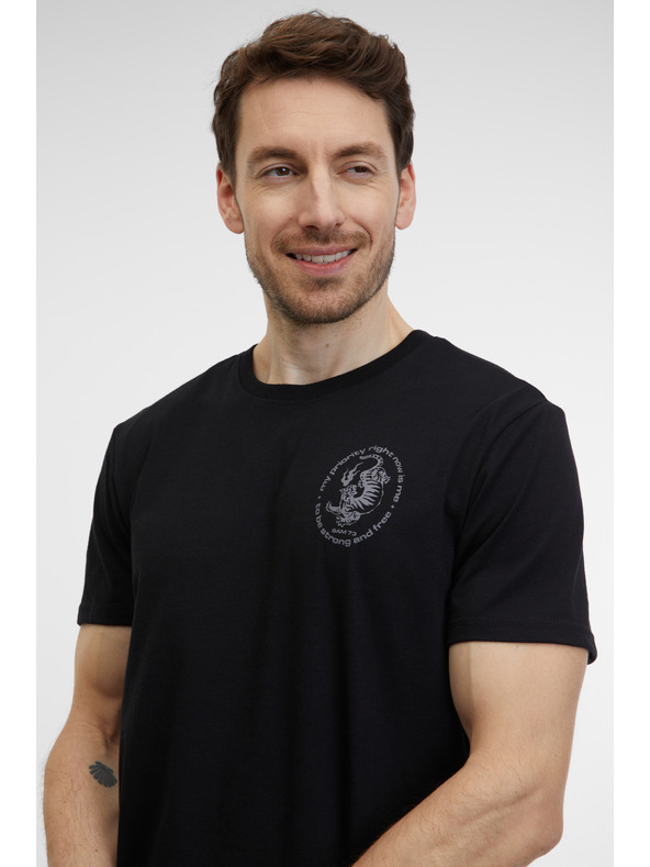 Sam 73 Черна мъжка тениска SAM 73 Felipe