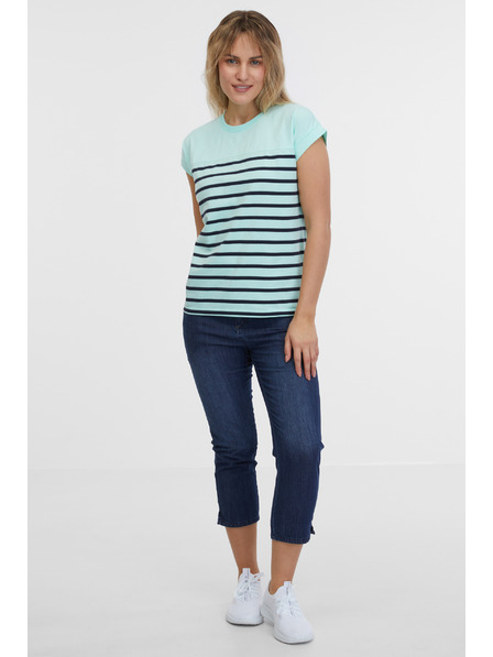 Sam 73 Тюркоазена дамска тениска на райета SAM 73 Mercedes