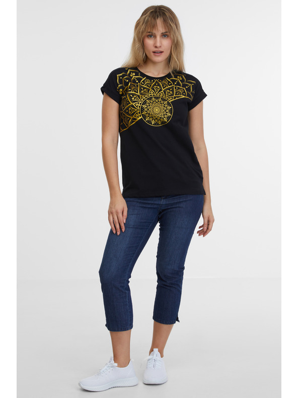 Sam 73 Черна дамска тениска SAM 73 Milagros