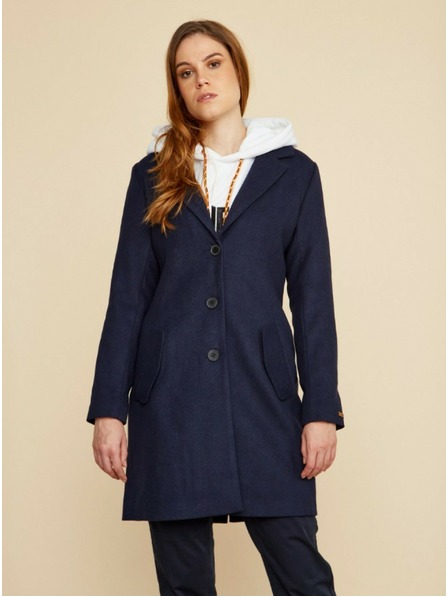 ZOOT.lab Тъмносиньо дамско палто от вълнена смес ZOOT.lab Klara