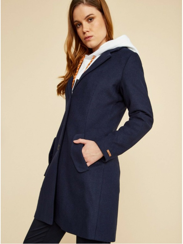 ZOOT.lab Тъмносиньо дамско палто от вълнена смес ZOOT.lab Klara