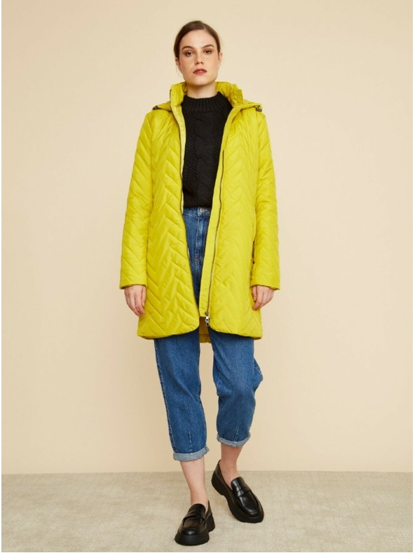 ZOOT.lab Зелено и жълто дамско ватирано палто ZOOT.lab Molly