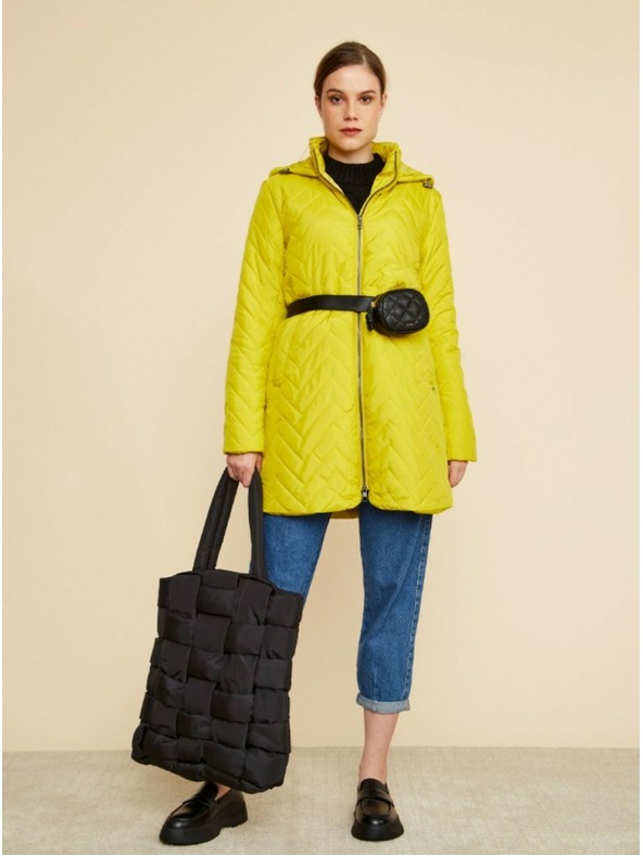 ZOOT.lab Зелено и жълто дамско ватирано палто ZOOT.lab Molly