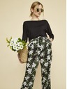 ZOOT.lab Зелен и черен дамски панталон на цветя ZOOT.lab Ena