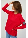 Sam 73 Червена дамска основна тениска с дълъг ръкав SAM 73 Ariasa
