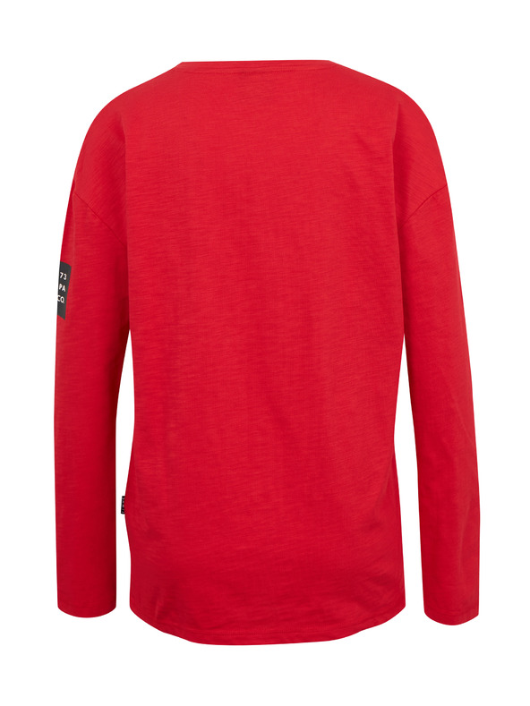 Sam 73 Червена дамска основна тениска с дълъг ръкав SAM 73 Ariasa