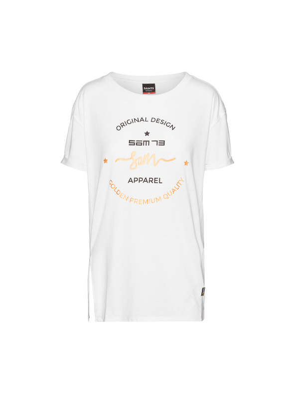 Sam 73 Бяла дамска тениска с щампа SAM 73 Annabel